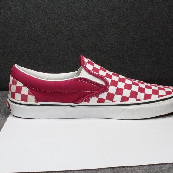 Share Vans OG Classic Slip-On Checkerboard Rhododendron Red Mens Siz - Picture 6 of 12